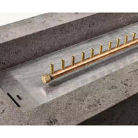 Concrete Fire Table Built for Modern Patios, 65,000 BTU Linear Burner, GFRC Shell, 5 Foot Length