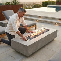 StrataForm Elevate Concrete Fire Table — Lifestyle